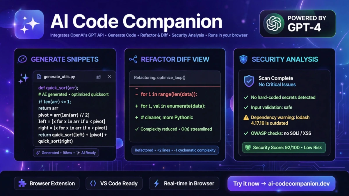 AI Code Companion — AmanProjects